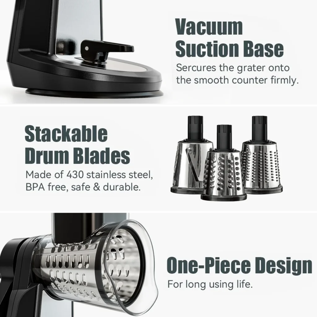 ZF2425S Stainless Steel Drum Cheese Grater