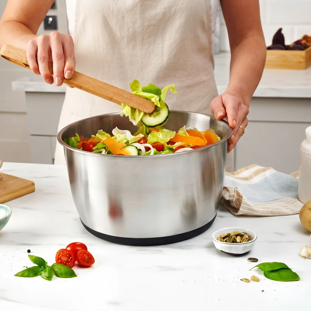 ZF2318SSS-25 6L Stainless Steel Pump Salad Spinner