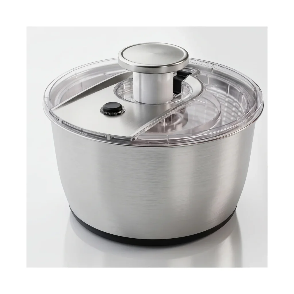 ZF2318SSS-25 6L Stainless Steel Pump Salad Spinner